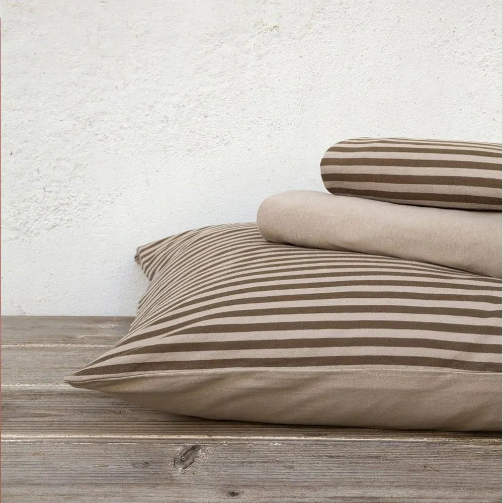 Σεντόνια Με Λάστιχο Suave Σετ 4τμχ Brown Nima Queen Size 100% Βαμβάκι