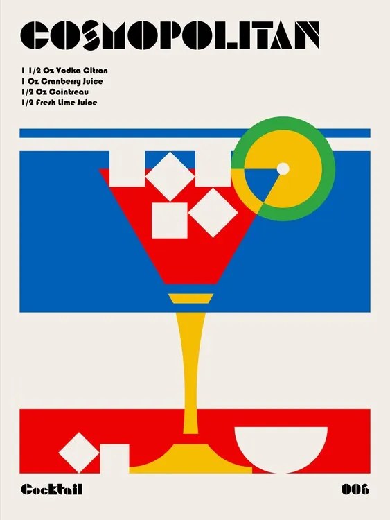 Εικονογράφηση Cosmopolitan Bauhaus Cocktail, Retrodrome