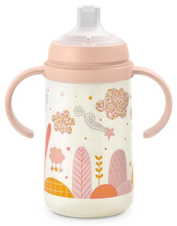 Suavinex Μπουκάλι Εκπαιδευτικό με λαβές 270ml +6μ Dreams Pink