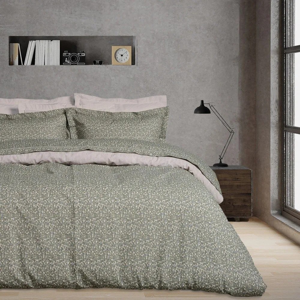 Παπλωματοθήκη Daily 3002 (Σετ 2τμχ) Khaki-Beige-Black Das Home Μονό 160x240cm 100% Cotton