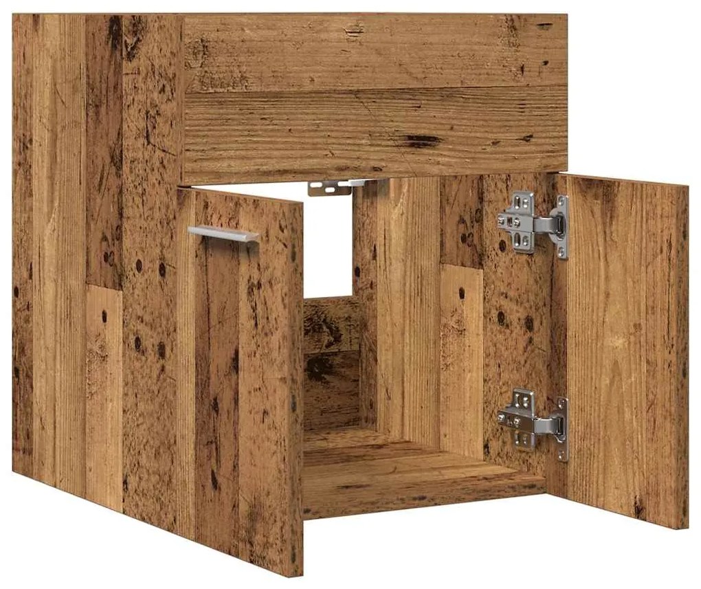 vidaXL Ντουλάπι νιπτήρα μπάνιου Παλιό ξύλο Κατασκευασμένο ξύλο