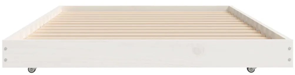 vidaXL Σκελετός Κρεβ. Χωρίς Στρώμα Λευκό 75x190 εκ Μασίφ Πεύκο