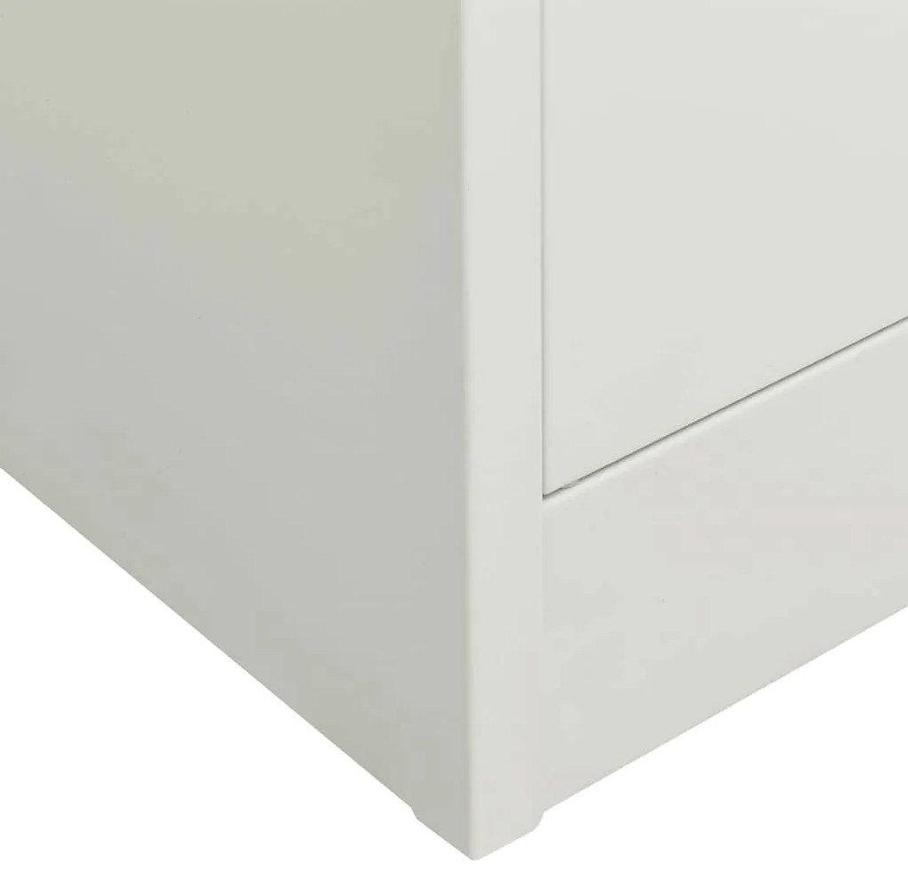 vidaXL Ντουλάπα Γραφείου 90 x 40 x 180 εκ. Ανοιχτό Γκρι Ατσάλινη