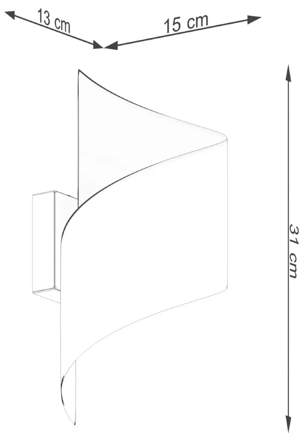 Sollux Φωτιστικό τοίχου TALASSA λευκό,ατσάλι,G9 1xmax 8W LED