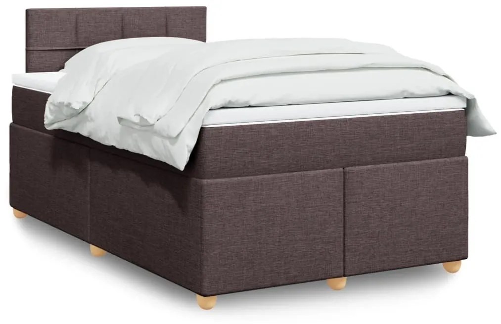 ΚΡΕΒΑΤΙ BOXSPRING ΜΕ ΣΤΡΩΜΑ ΣΚΟΥΡΟ ΚΑΦΕ 120X190 ΕΚ ΥΦΑΣΜΑΤΙΝΟ 3288922