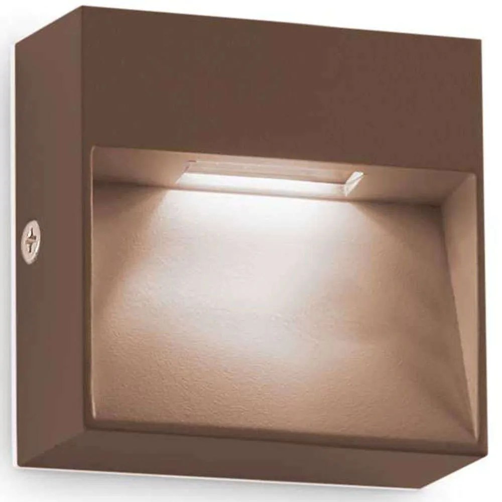 Φωτιστικό Τοίχου - Απλίκα Dedra 328621 10x3x10cm Led 160lm 1,5W 3000K Coffee Ideal Lux