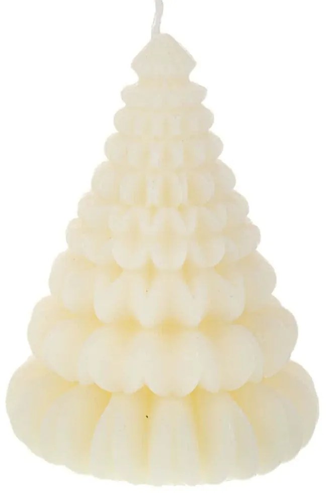 Χριστουγεννιάτικο Κερί Δεντράκι 91601 Φ9x14cm Cream