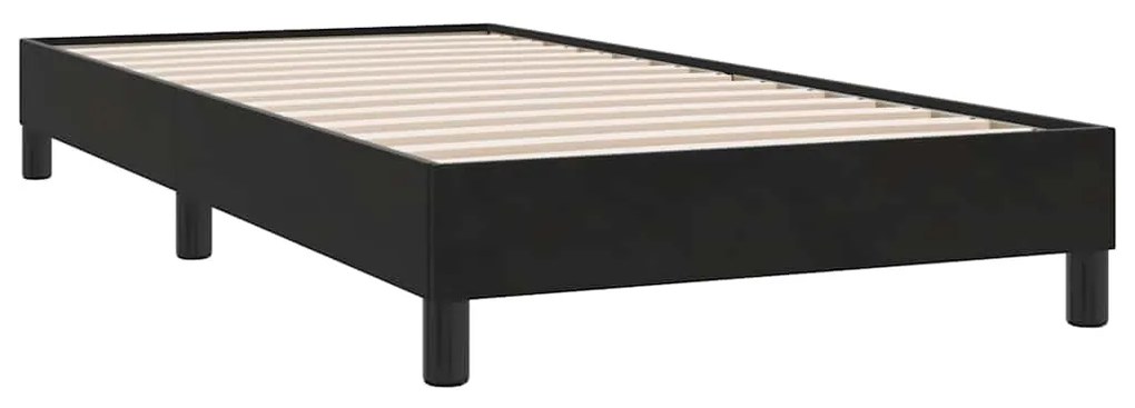 BOX SPRING ΚΡΕΒΑΤΙ ΜΕ ΣΤΡΩΜΑ ΜΑΥΡΟ 100X210 CM ΒΕΛΟΥΔΙΝΟ 3316583