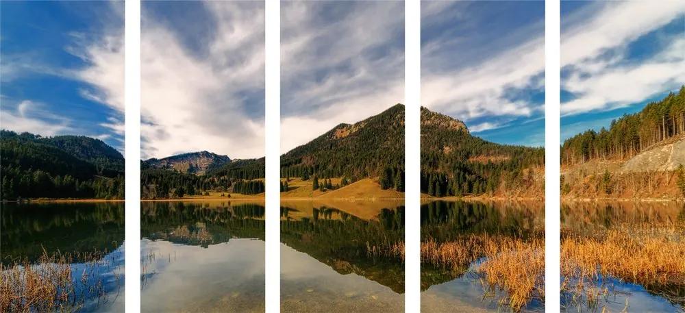 5 μέρη εικόνα λίμνη κάτω από τους λόφους - 100x50