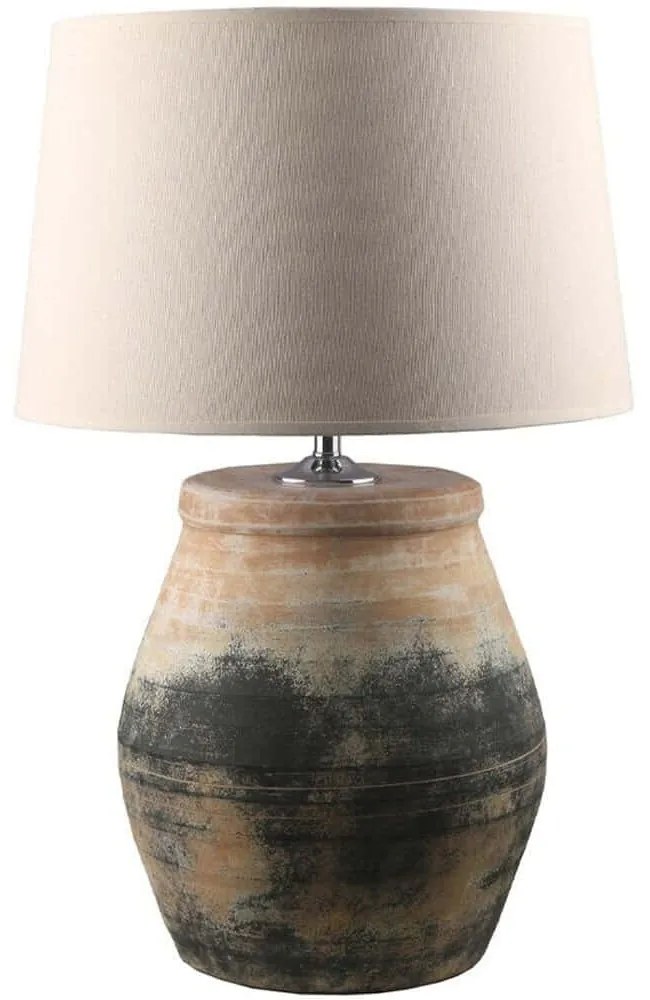 Φωτιστικό Επιτραπέζιο Nikopoli 032194 33x33x71cm Ε27 40W Black-Beige