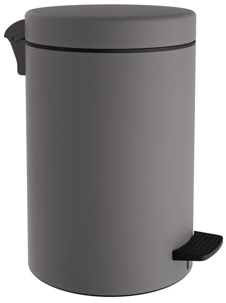 Κάδος Απορριμμάτων 12lt 12-090-163 Matte Concrete Grey Pam&amp;Co Stainless Steel