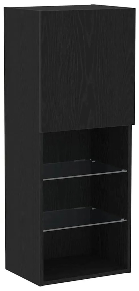vidaXL Ντουλάπι TV Μαύρη Οξυά 40.5 x 30 x 102 εκ. Επεξεργασμένο ξύλο