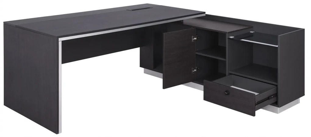 ΓΡΑΦΕΙΟ ΕΠΑΓΓΕΛΜΑΤΙΚΟ ΔΕΞΙΑ ΓΩΝΙΑ ROSEWOOD HM2112R 200X160X76Υ εκ.
