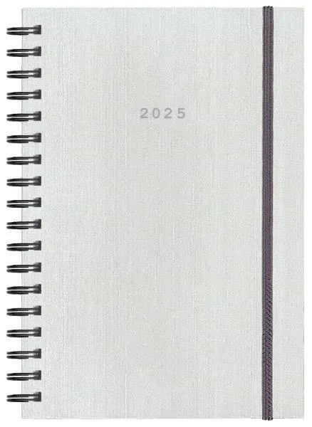 Next ημερολόγιο 2025 fabric plus ημερήσιο σπιράλ λευκό 17x25εκ.  τμχ.