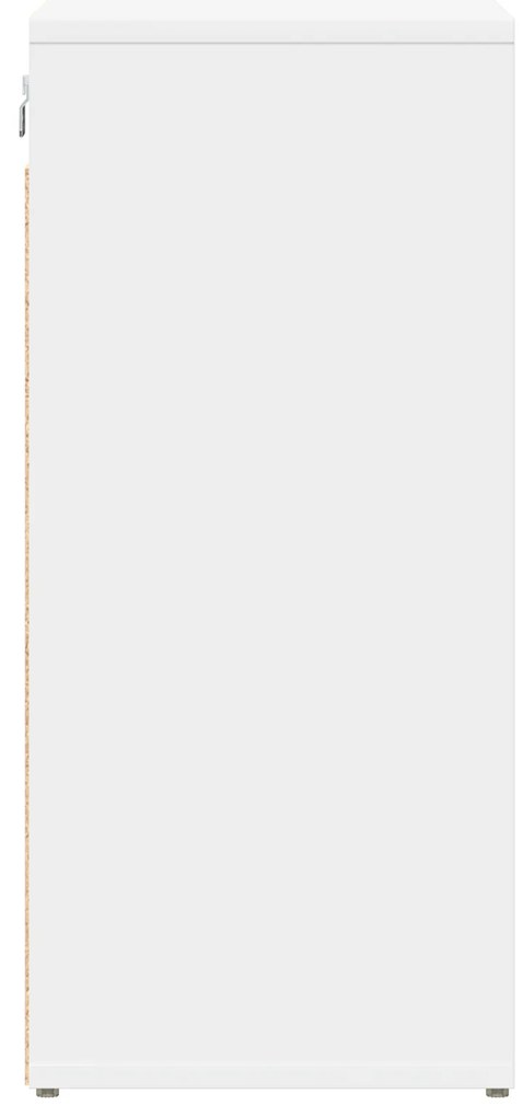 vidaXL Ντουλάπα Παπουτσιών Λευκό 52.5 x 30 x 50 εκ. Επεξεργασμένο ξύλο