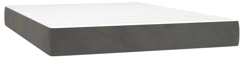 ΚΡΕΒΑΤΙ BOXSPRING ΜΕ ΣΤΡΩΜΑ ΣΚΟΥΡΟ ΓΚΡΙ 140X200 ΕΚ. ΒΕΛΟΥΔΙΝΟ 3127614