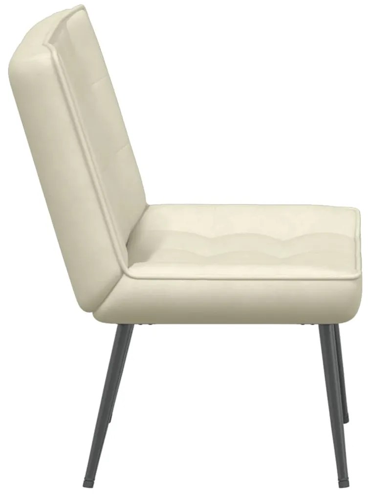 vidaXL Καρέκλα χαλάρωσης Κρέμα 64x74x84 cm Βελούδο