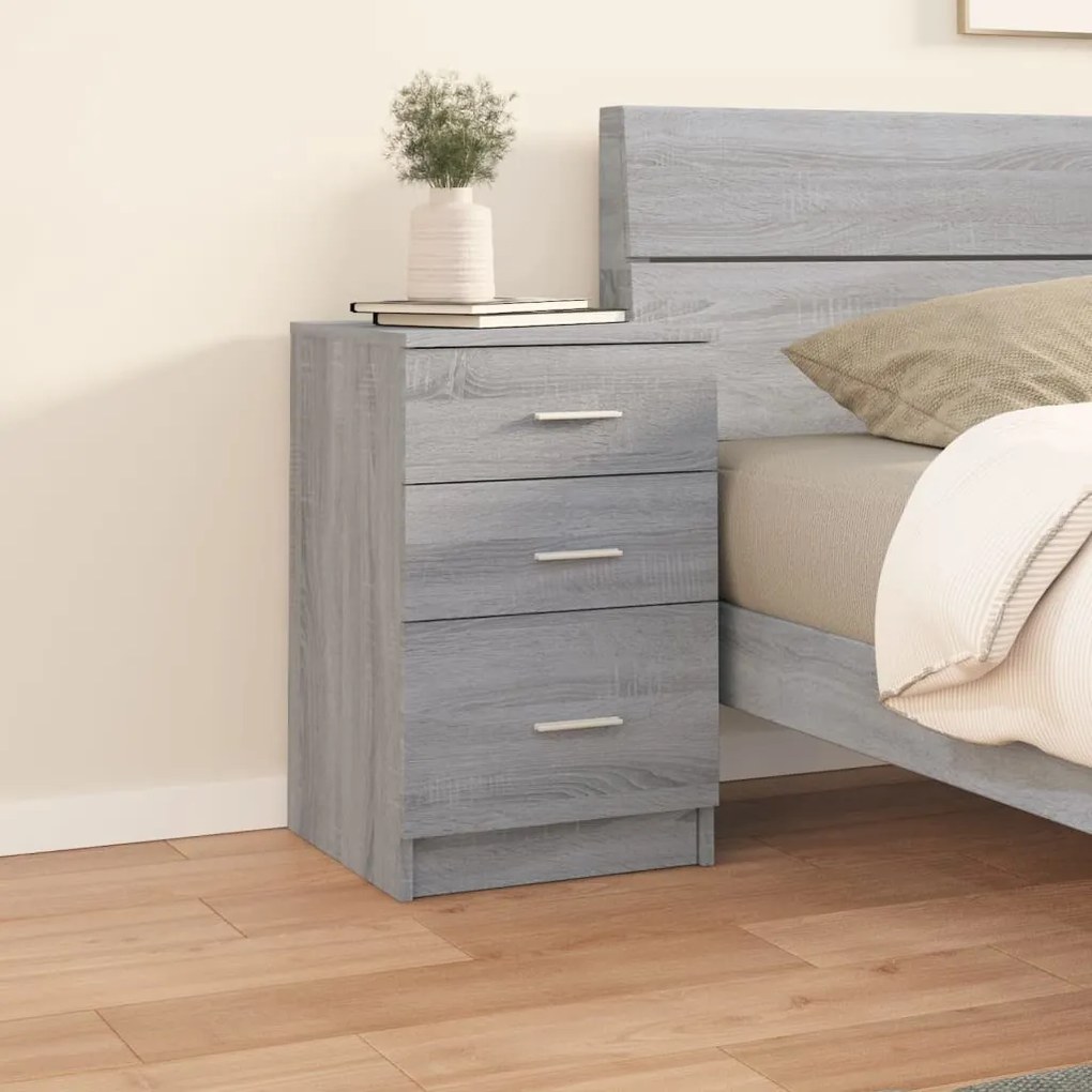 vidaXL Κομοδίνο Γκρι Sonoma 40 x 40 x 63 εκ. από Επεξεργασμένο Ξύλο