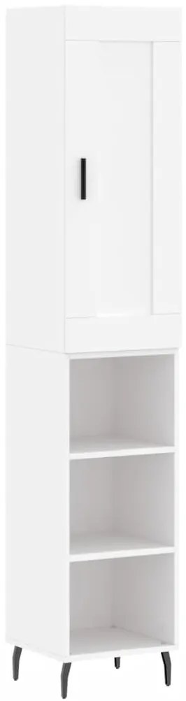 vidaXL Ντουλάπι Λευκό 34,5 x 34 x 180 εκ. από Επεξεργασμένο Ξύλο