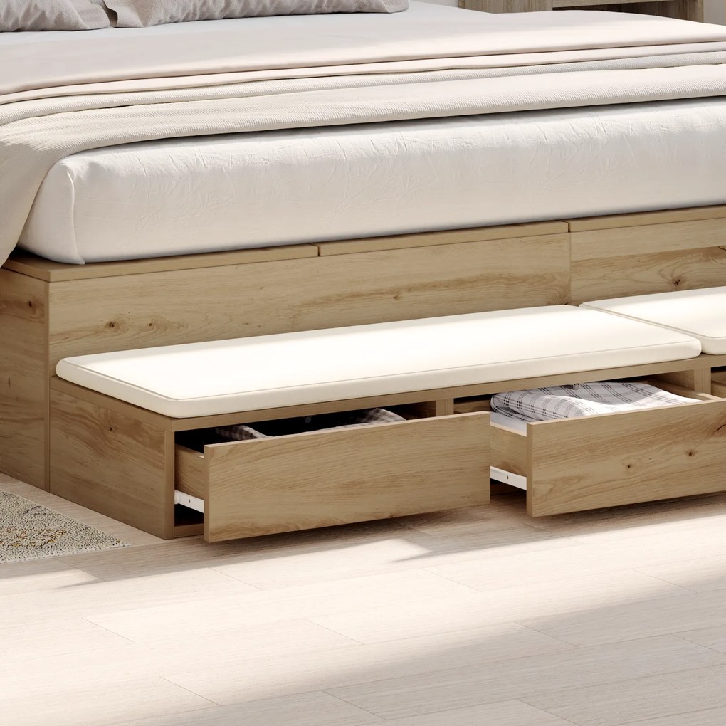 vidaXL Κομοδίνα από ξύλο καλλιτέχνη 200x36.5x16.5 cm Επεξεργασμένο ξύλο