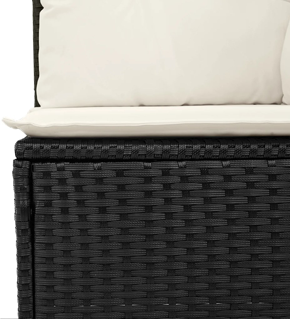 vidaXL Σετ Καναπέ Κήπου 6 pcs Μαύρος, λευκός 55 x 55 x 37 εκ