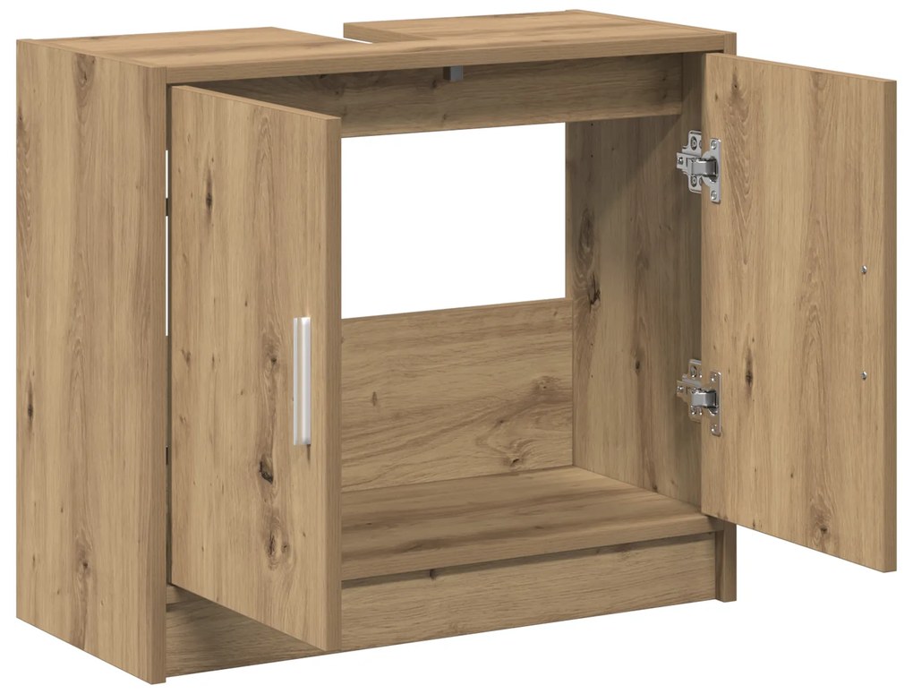 vidaXL ντουλάπι νιπτήρα  ξύλο δρυός 63x29x55 εκ. επεξεργασμένο ξύλο