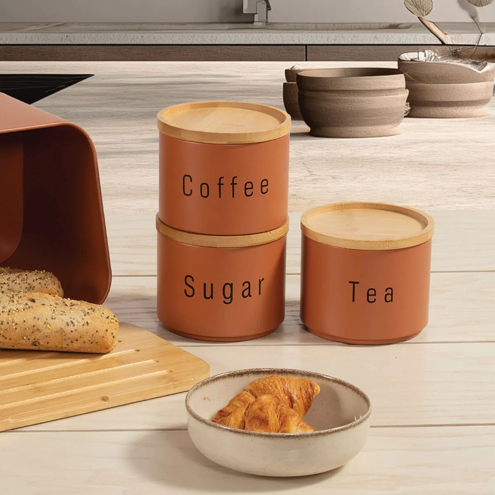 Δοχείο Ζάχαρης + Καφέ + Τσάι (Σετ) Nef-Nef Homeware Terra