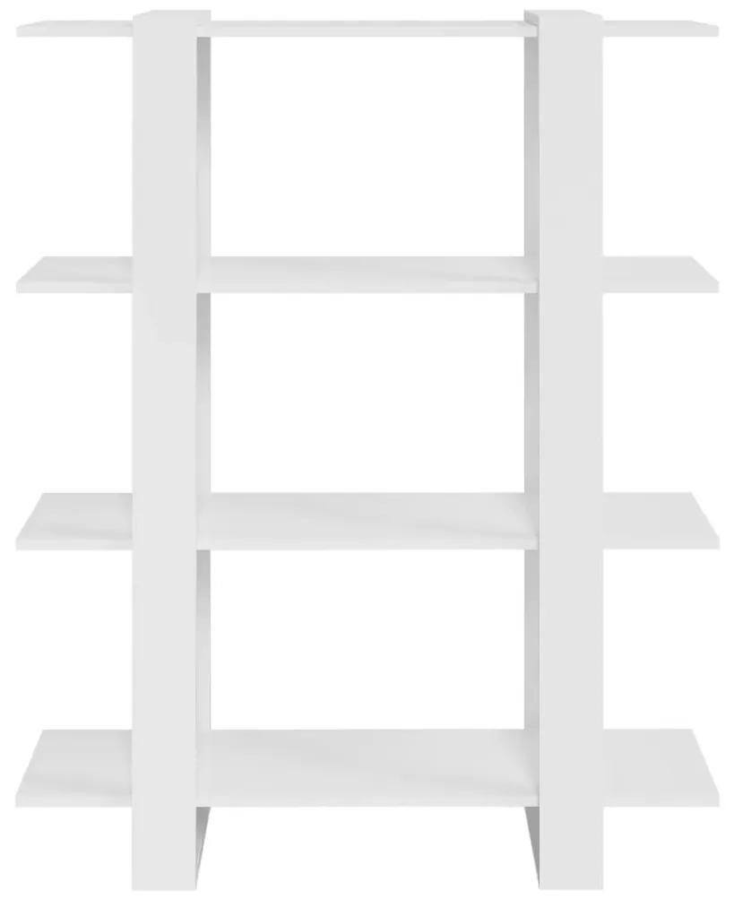 Βιβλιοθήκη/Διαχωριστικό Γυαλιστερό Λευκό 100 x 30 x 123,5 εκ. - Λευκό