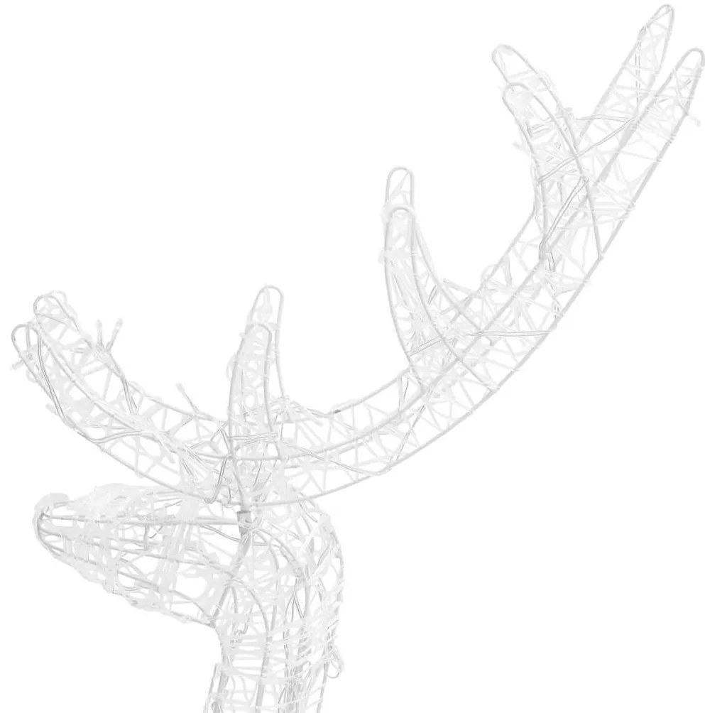 vidaXL Τάρανδος Ακρυλικός Χριστουγεννιάτικος 140 LED Ψυχρό Λευκό 120εκ