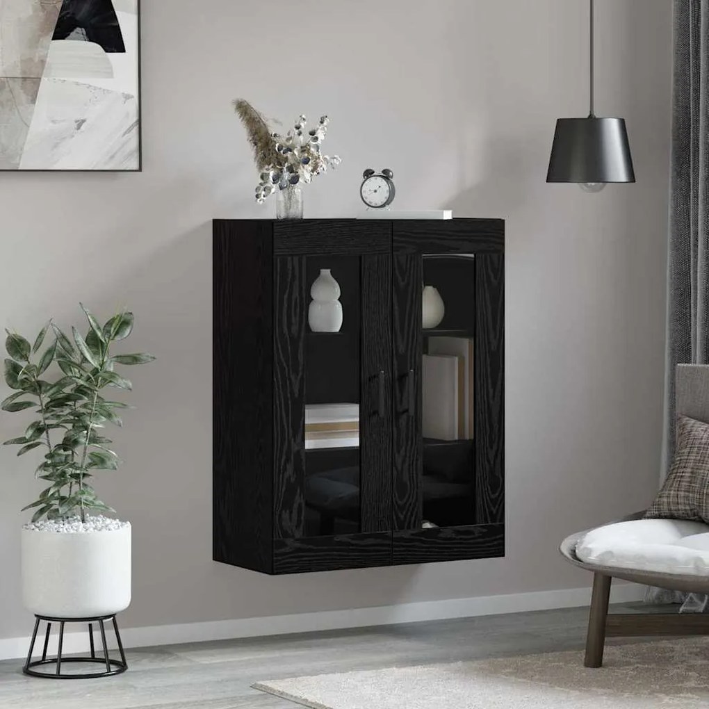 vidaXL Πλαϊνό γραφείο Μαύρο 69.5 x 34 x 90 εκ. Επεξεργασμένο ξύλο