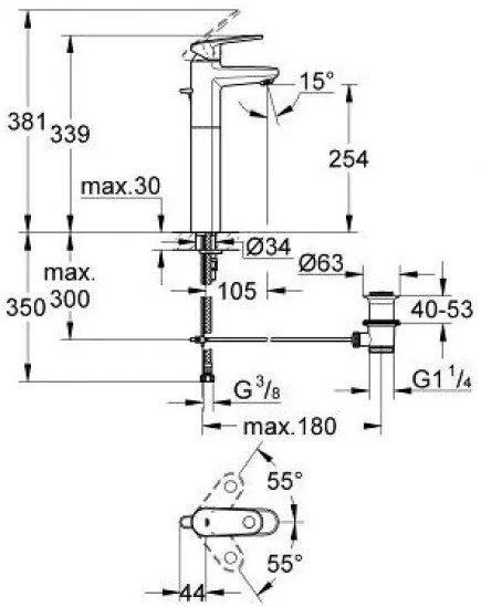Μπαταρία για επιτραπέζιο νιπτήρα Grohe Europlus
