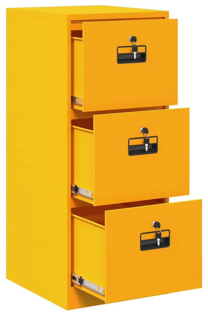 vidaXL Ντουλάπα Αρχείων με συρτάρι Χαμομηλί κίτρινο 44 x 50 x 106.5 εκ