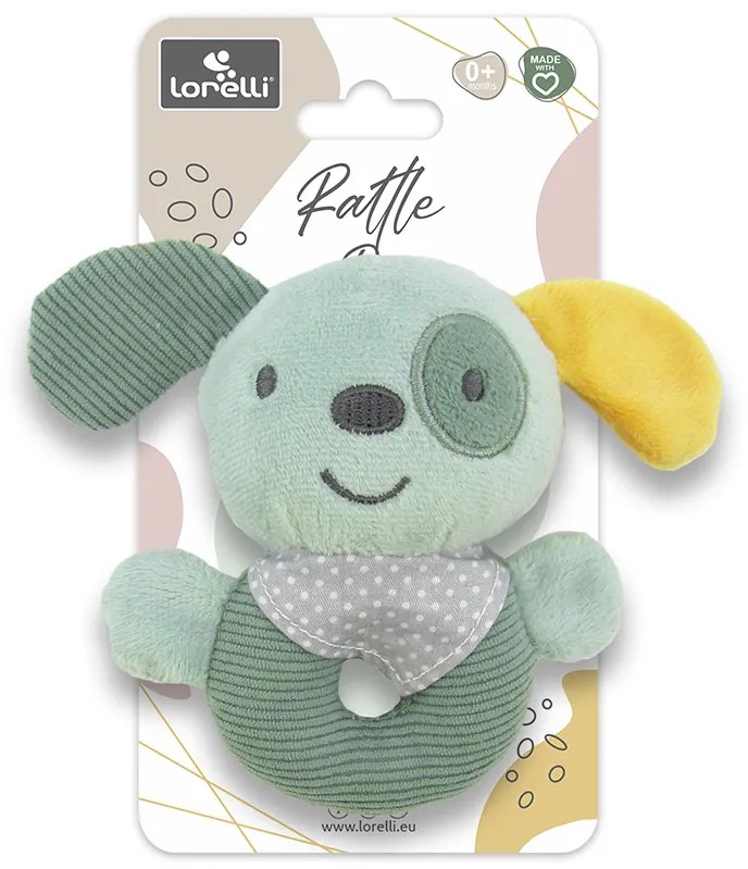 Λούτρινη Κουδουνίστρα Dog Green Natural 10191330009 Lorelli