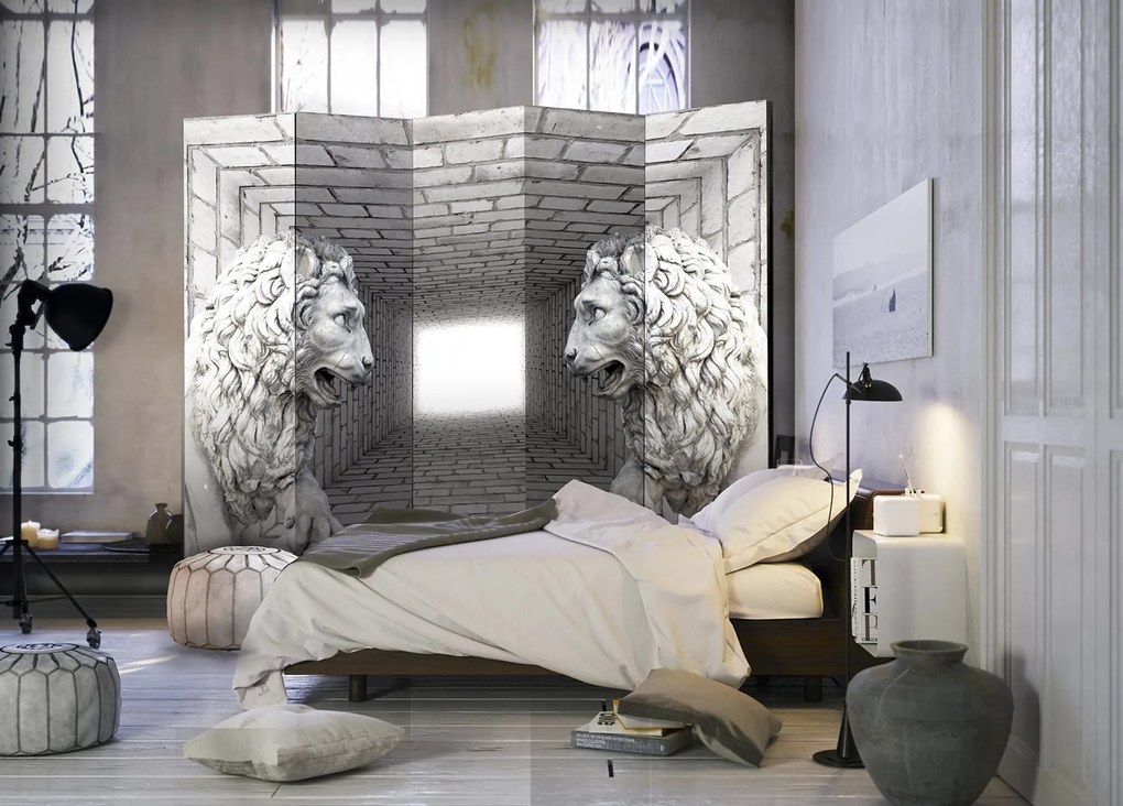 Διαχωριστικό με 5 τμήματα - Stone Lions II [Room Dividers] 225x172