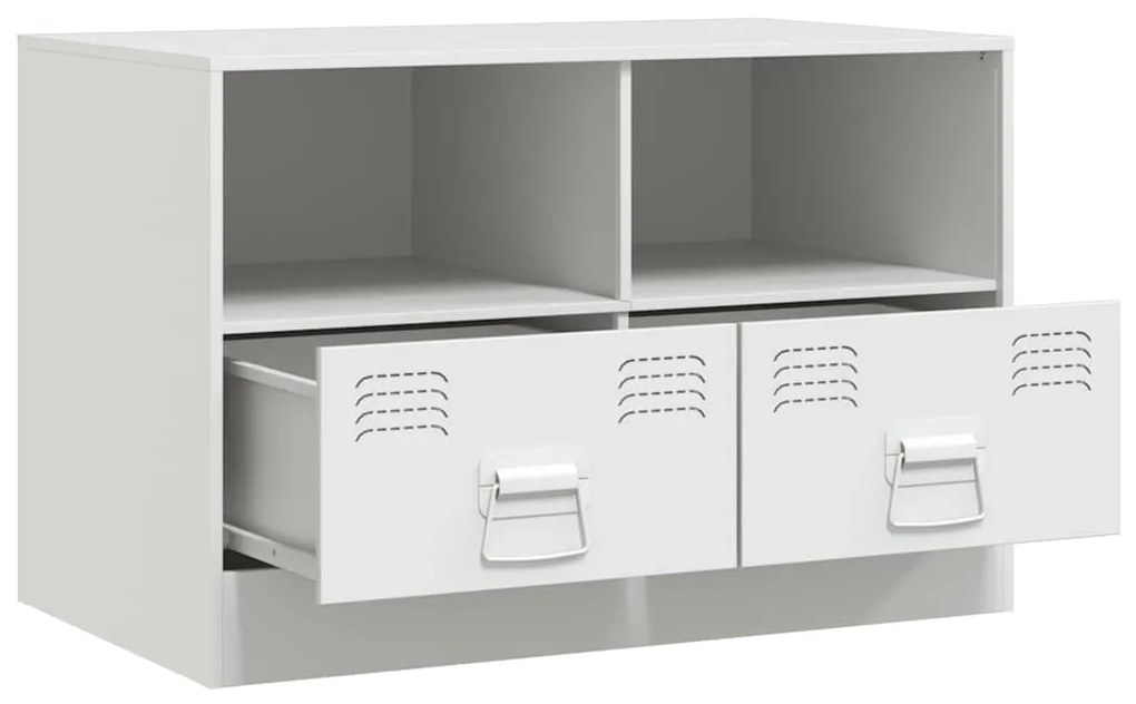 vidaXL Έπιπλο Τηλεόρασης Λευκό 67x39x44 εκ. από Χάλυβα