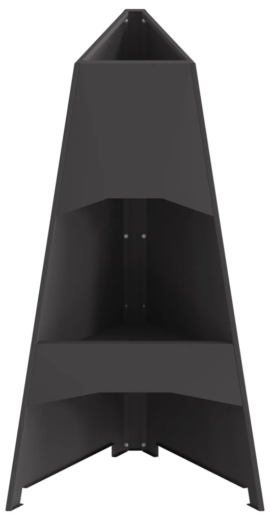 vidaXL Φωτιά Πυραμίδα Μαύρη 50x45x95 εκ. Χάλυβας