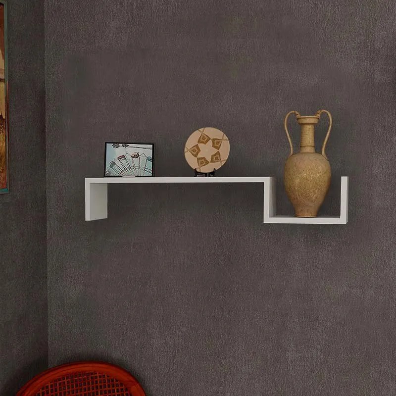 Megapap Ραφιέρα Τοίχου Happy Από Μελαμίνη Λευκό 87,4x14,5x14,5εκ.