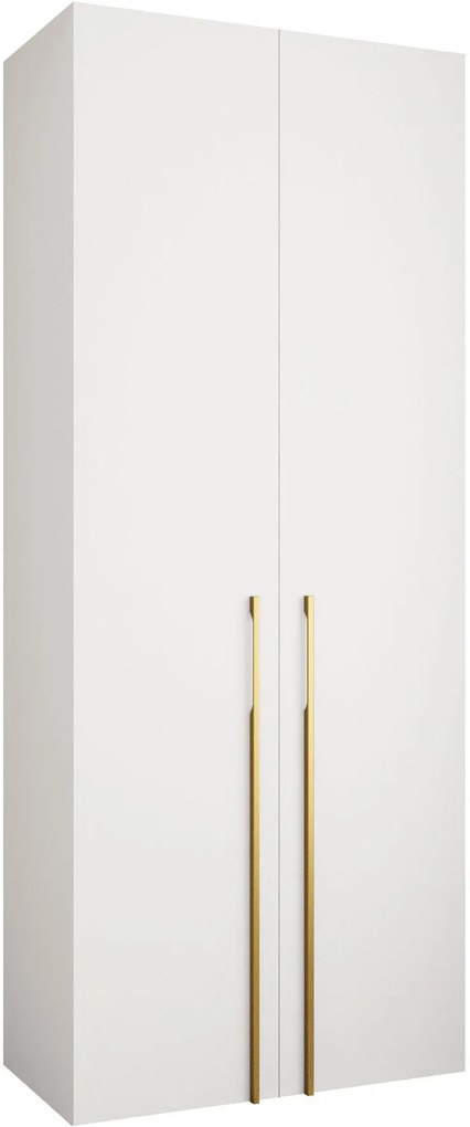 Ντουλάπα Como III 100 Δίφυλλη-Λευκό - Χρυσό
