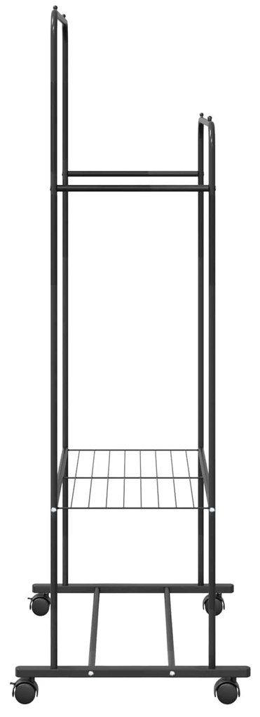 vidaXL Ράφι Ρούχων Μονόχρωμο Μαύρο