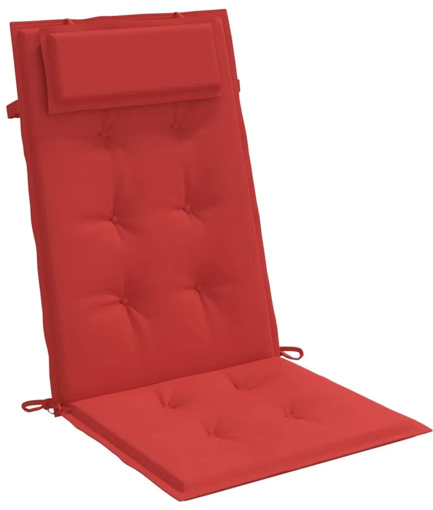 vidaXL Μαξιλάρια Καρέκλας με Πλάτη 2 τεμ. Κόκκινα από Ύφασμα Oxford