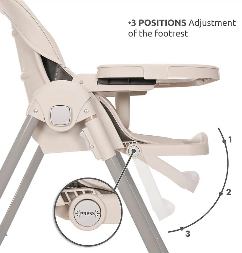 Καρεκλάκι φαγητού Tummy Time Beige 10100602507 LorellI
