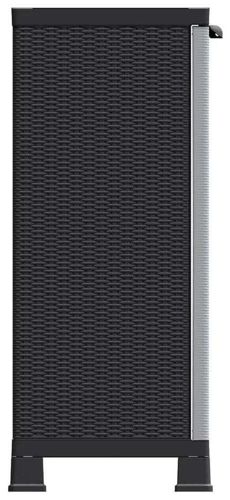 vidaXL Πλαστικό Ντουλάπι 68 x 39 x 92 εκ. με Σχεδιασμό σε Στυλ Ρατάν
