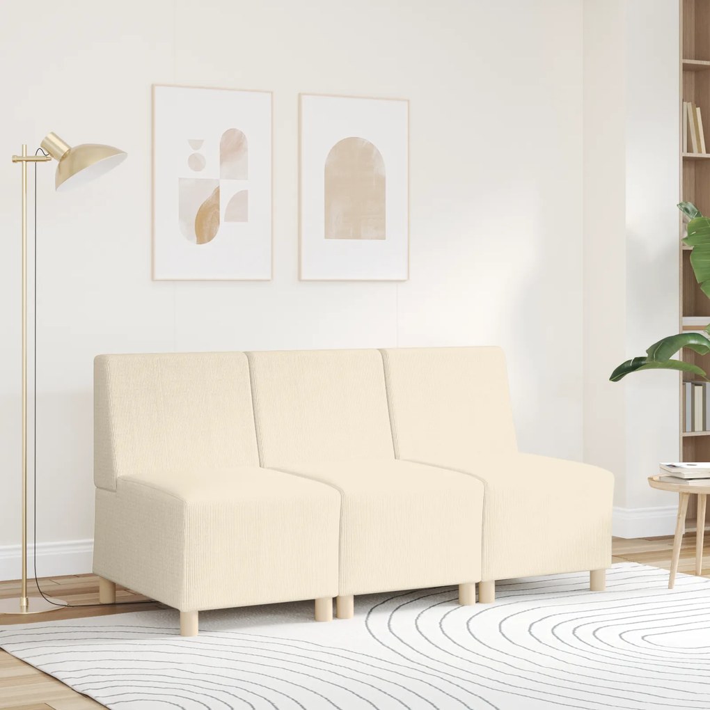 vidaXL Καθίσμα Σαλονιού Κρεμ 55 x 74 x 82 εκ. Βελούδο
