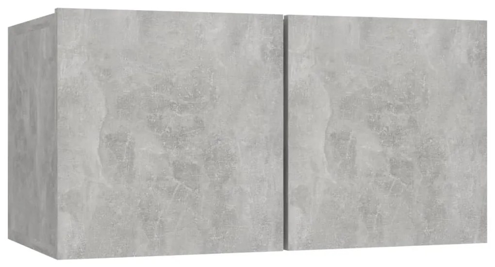 vidaXL Έπιπλα Τηλεόρασης 4 τεμ. Γκρι Σκυρ. 60x30x30εκ. από Επεξ. Ξύλο