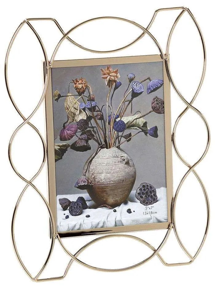 Κορνίζα Πλέγμα FAM212 15x20cm Gold Espiel Metal