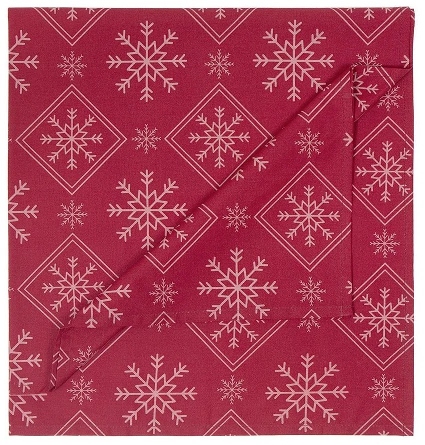 Καρέ Χριστουγεννιάτικο Christmas Day Red-White Nima 85X85