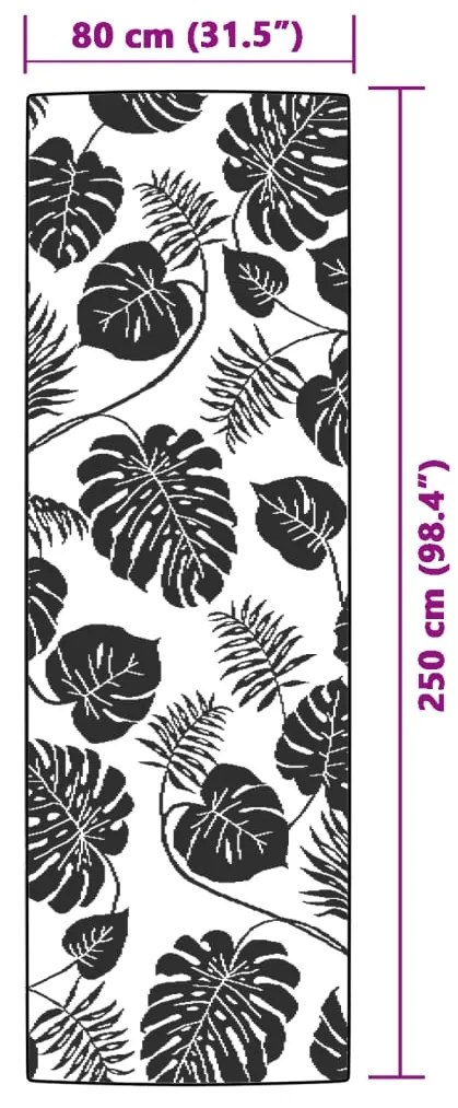 vidaXL Χαλί εξωτερικού χώρου ARAKIL Πράσινο 80x250 cm PP