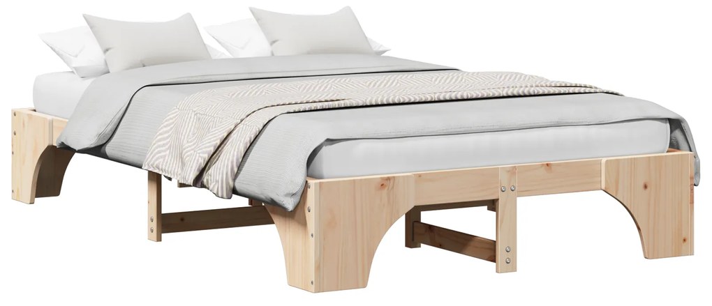 vidaXL Σκελετός Κρεβατιού 140x190 cm από Μασίφ Ξύλο Πεύκου
