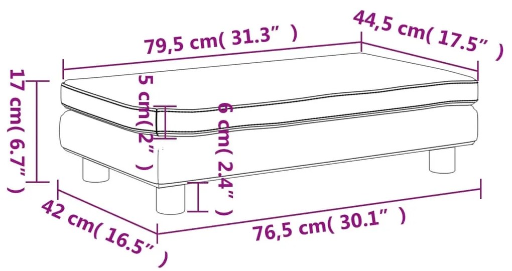 Καναπές Παιδικός με Υποπόδιο Καφέ 100 x 50 x 30 εκ. Συνθ. Δέρμα - Καφέ