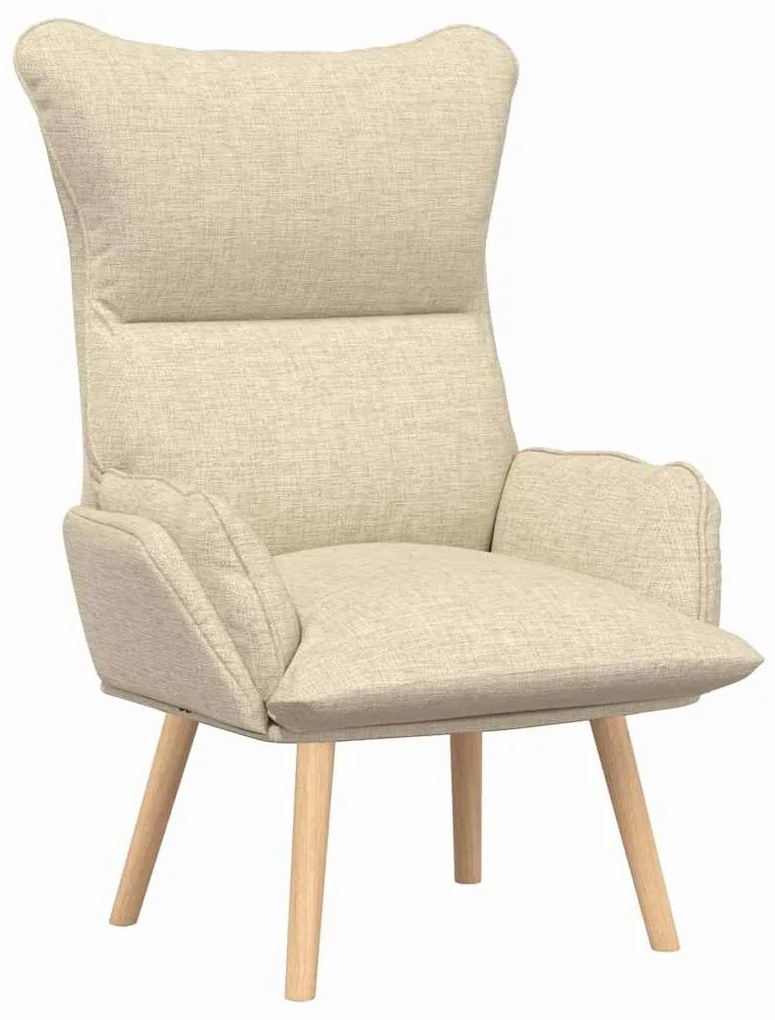 vidaXL Χαλαρωτική Πολυθρόνα Κρεμ 69 x 74 x 93 εκ. ύφασμα